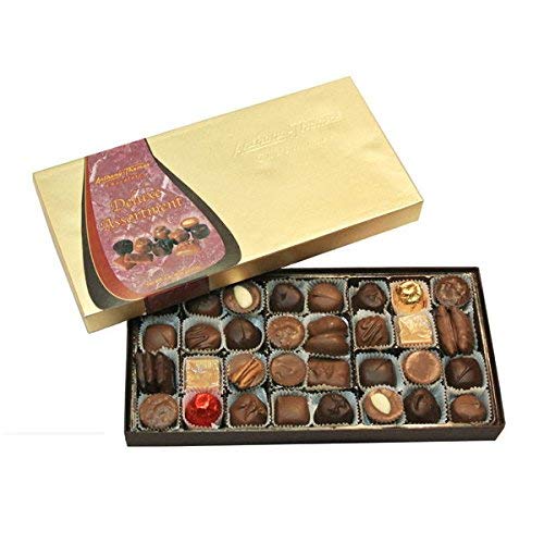 Anthony Thomas Milk Chocolate Deluxe Assortment Gift Box - 32 Pieces with Soft Centers, Nuts, Toffee & Caramels | Premium Milk Chocolate Candy for Gifting, Parties & Holidays