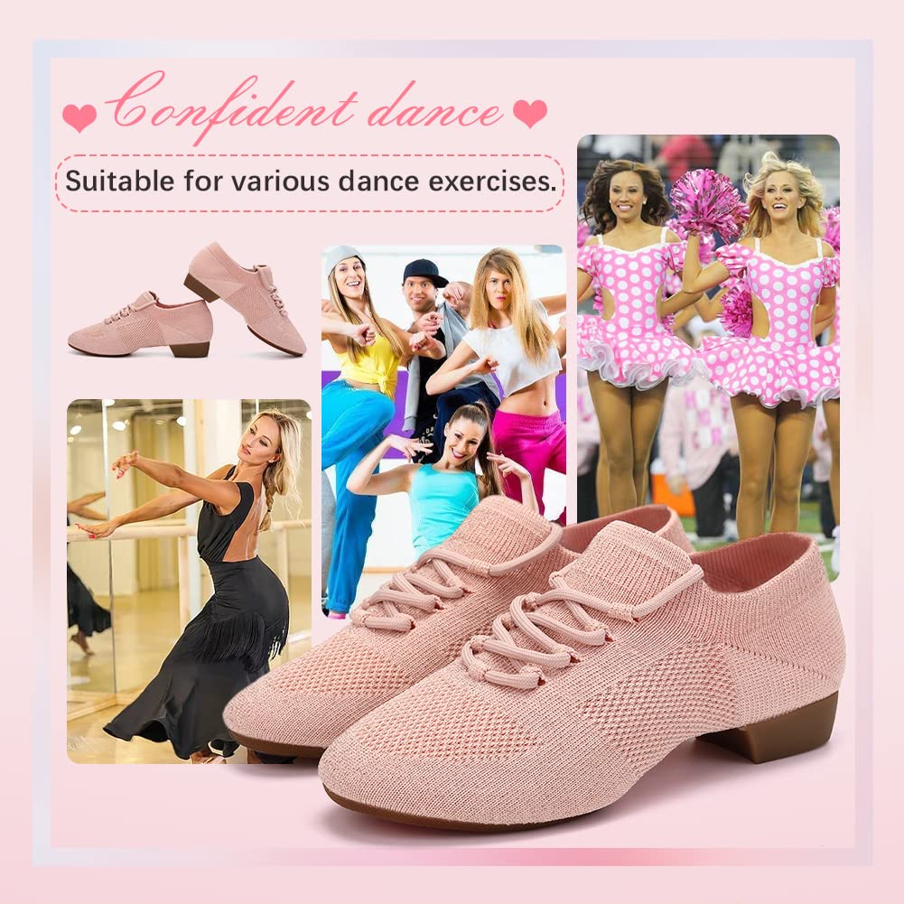 YKXLM Women's Latin Dance Shoes - Professional Tango Salsa Ballroom Practice Shoes with Low Heel for Women | Perfect for Dance Classes, Performances & Social Dancing