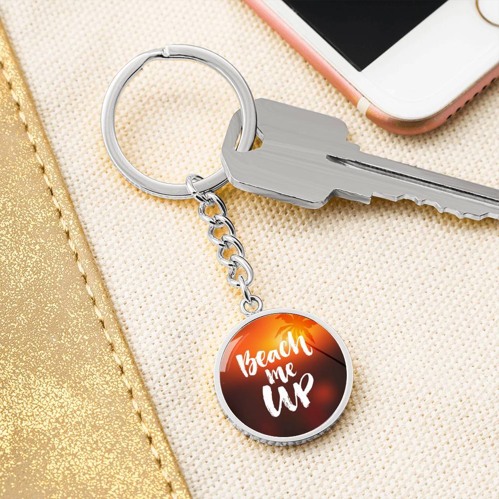 Beach Me Up Beachy Keychain - Cute Seashell Keyring for Women, Trendy Summer Accessories - Perfect for Beach Trips, Vacations & Gifts