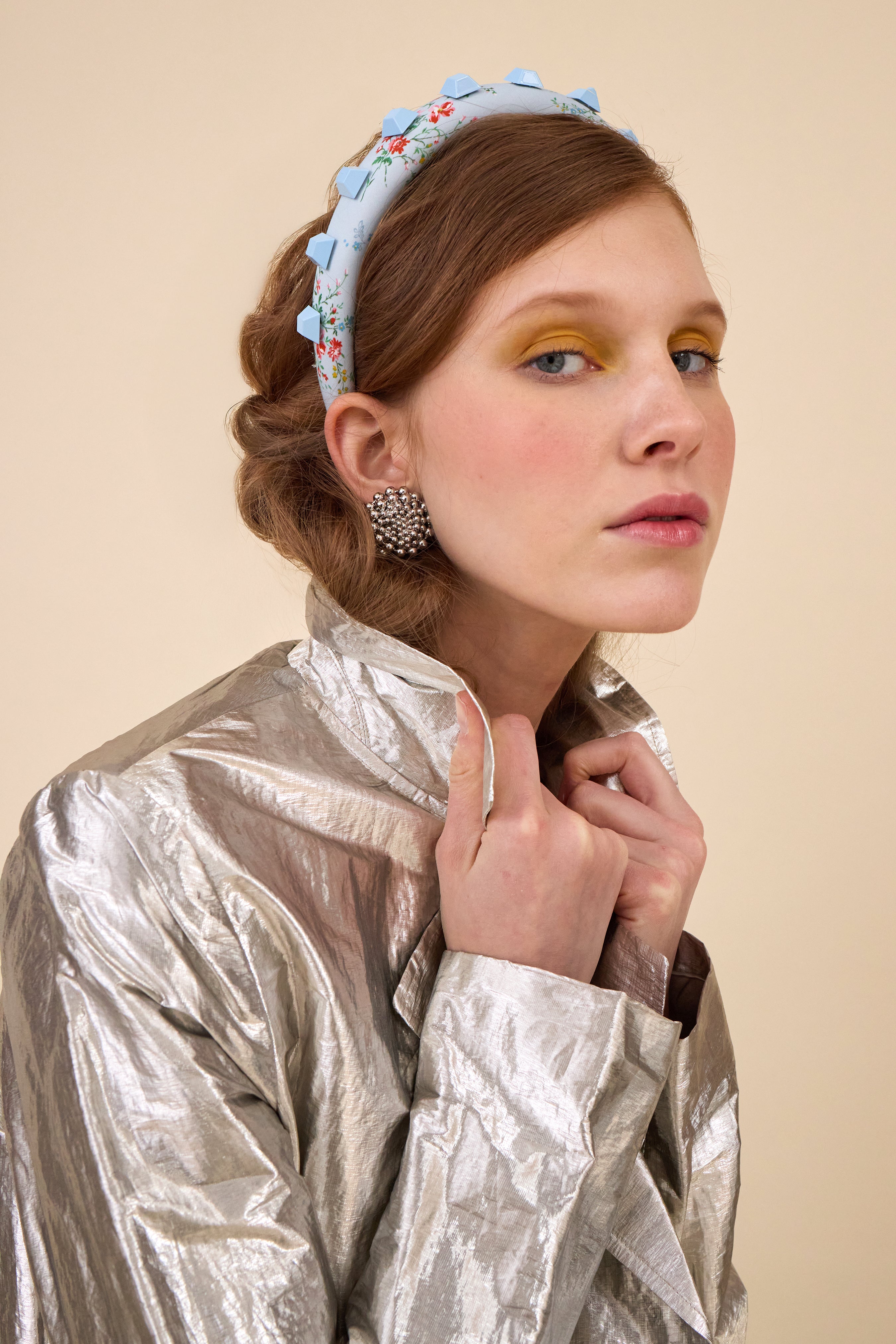 Heather Studded Floral Headband for Women - Bohemian Hair Accessories for Weddings, Parties & Music Festivals