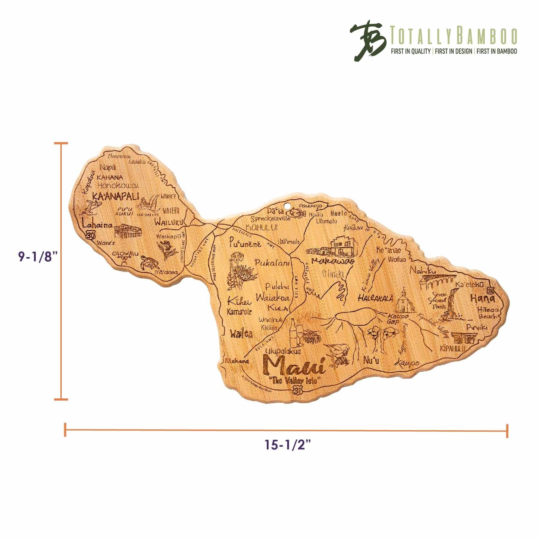 Premium Maui-Inspired Wooden Cutting Board 15.5