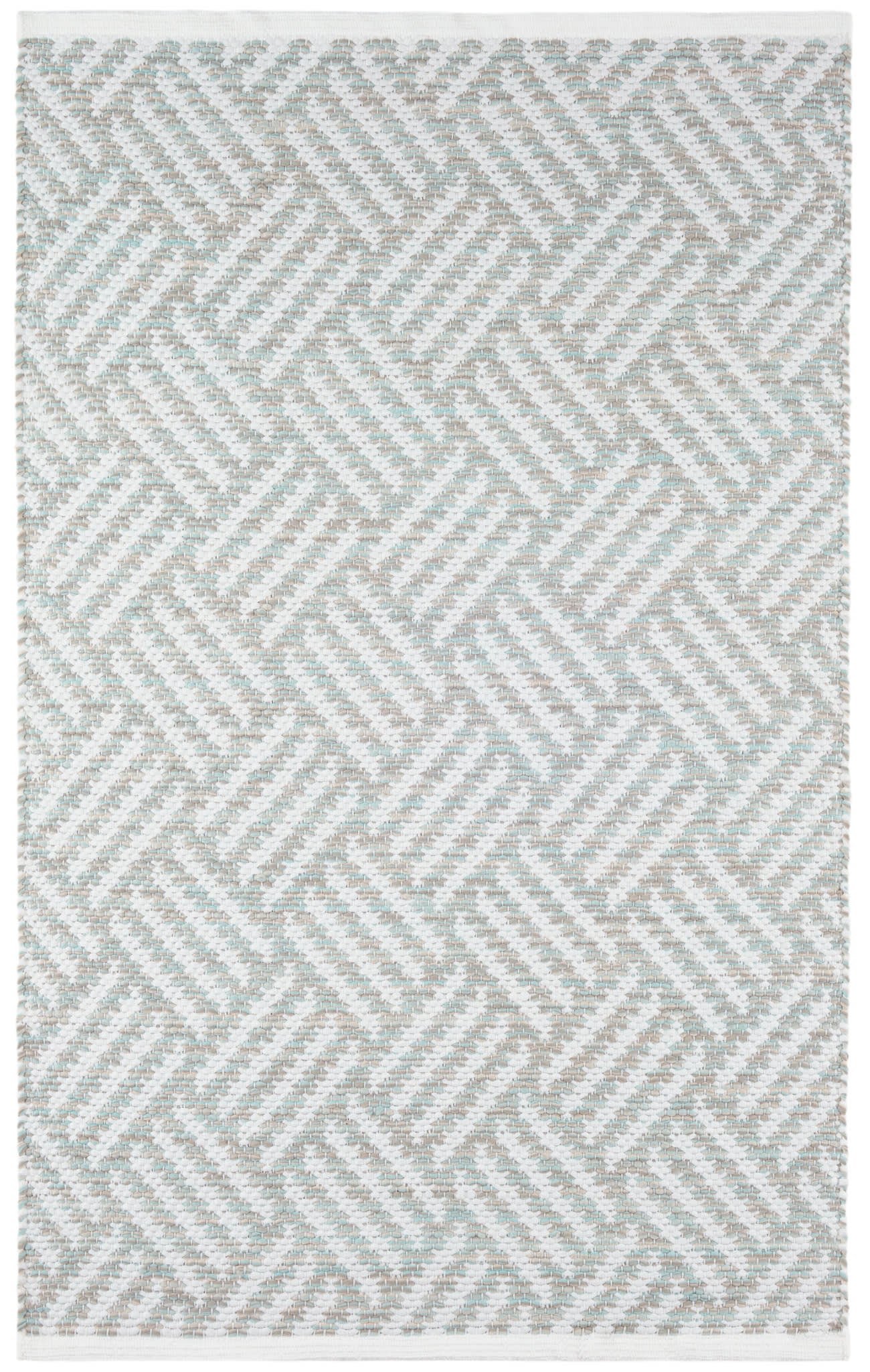 Handwoven Crisscross Indoor/Outdoor Area Rug - Ocean Blue Boho Style for Living Room, Bedroom, Patio & Deck Decor