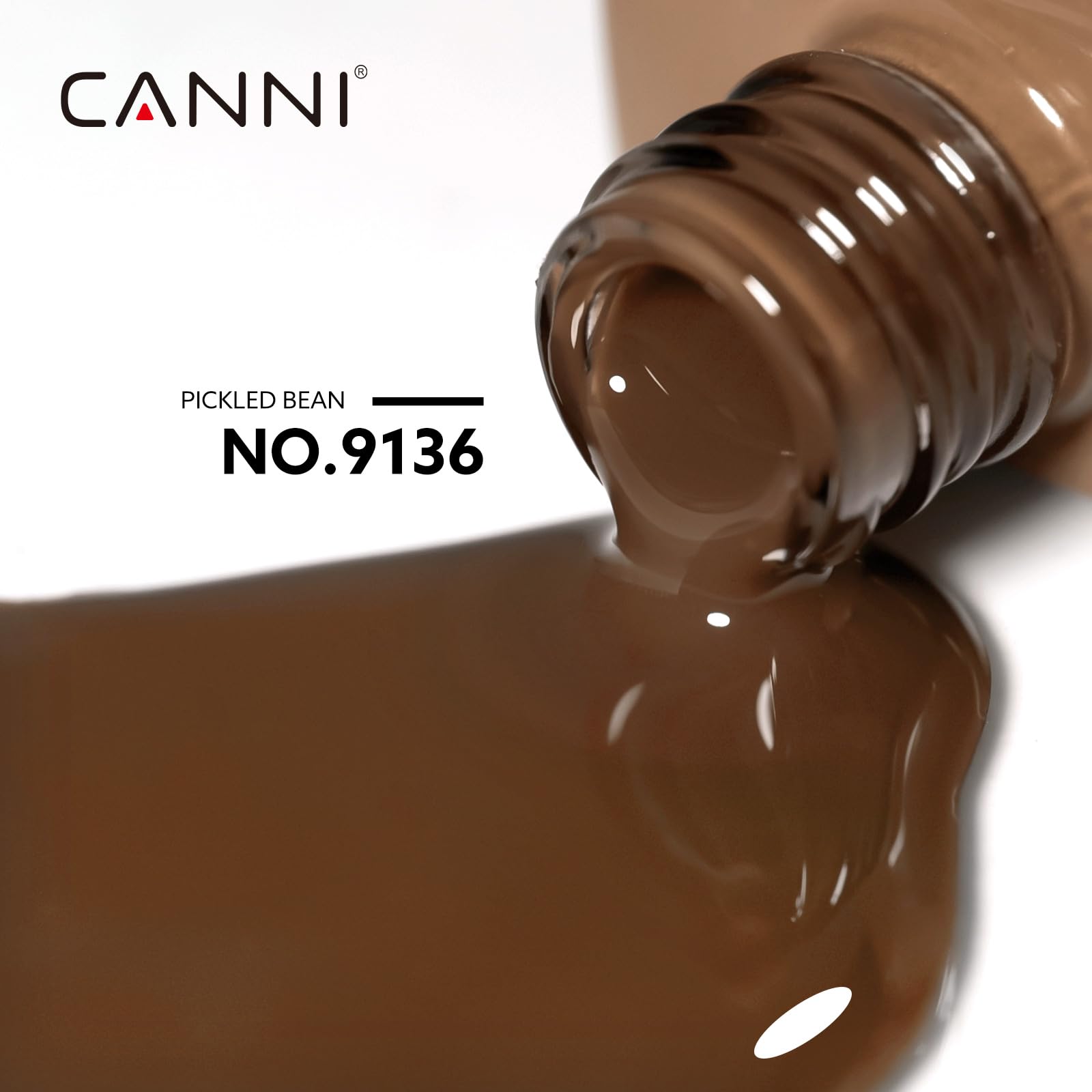 CANNI Brown Fall Gel Nail Polish - 1Pcs Chocolate Brown Soak Off UV Gel Polish for Fall Winter, High Gloss Long Lasting Manicure - Perfect for Salon, DIY French Nails & Holiday Parties