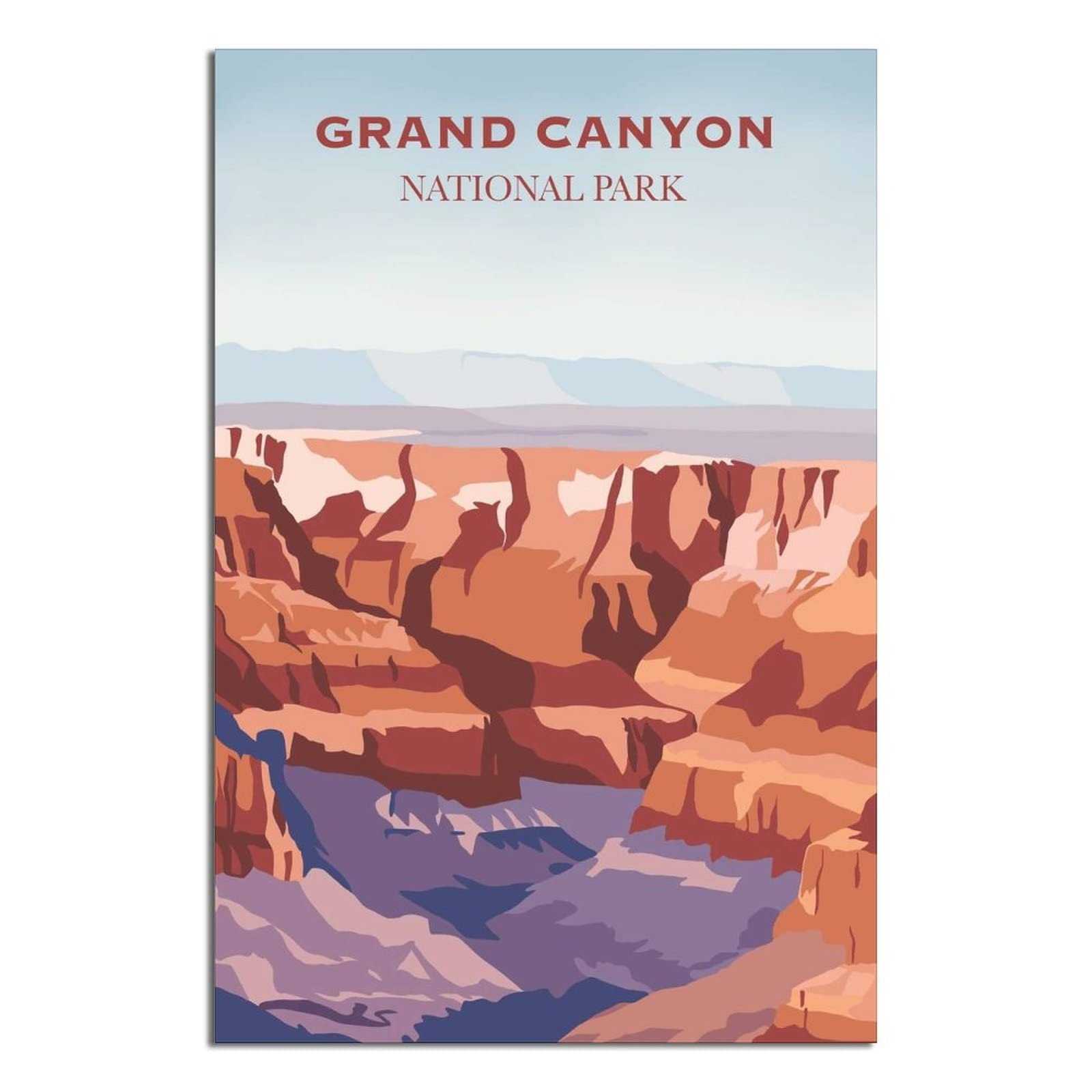 Grand Canyon Vintage Travel Poster - Canvas Wall Art Decor for Bedroom, Living Room & Office - Perfect Gift for Nature Lovers & Travel Enthusiasts