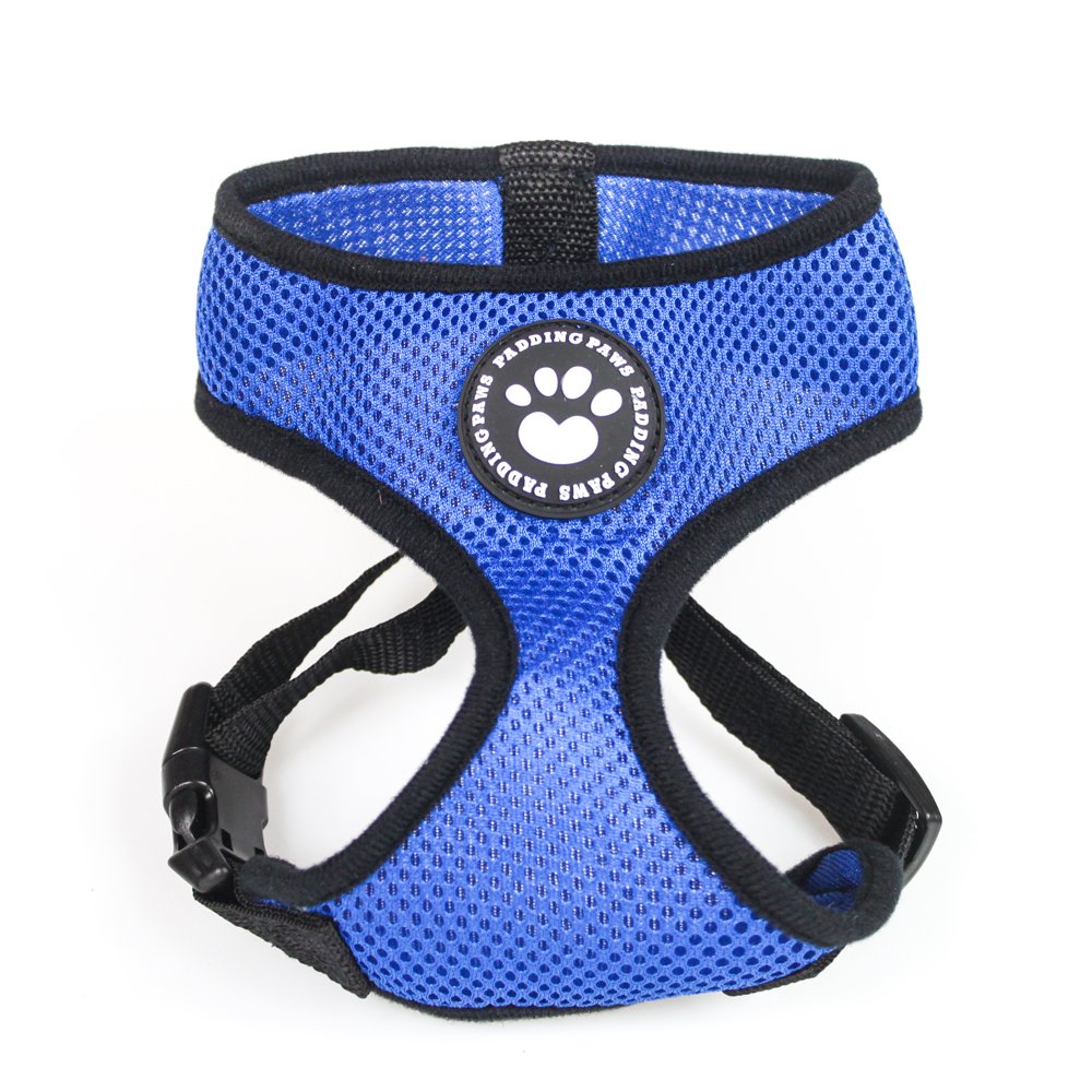 Adjustable Soft Mesh Dog Harness for Small Puppies - Waterproof, Breathable & Comfortable - with Lead Leash Clip (Size S, Blue) - Perfect for Walking, Training & Outdoor Adventures