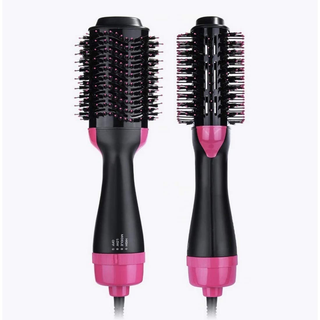 ABEEBHA 3-in-1 Hot Air Brush Hair Dryer & Volumizer - Ceramic Ionic Blow Dryer Brush with Oval Comb for Frizz-Free Styling | Perfect for Home Use, Travel & Salon-Quality Results