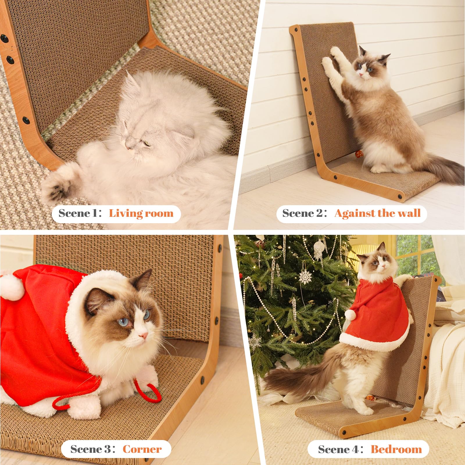 Premium L-Shaped Cat Scratcher Board - 12.6
