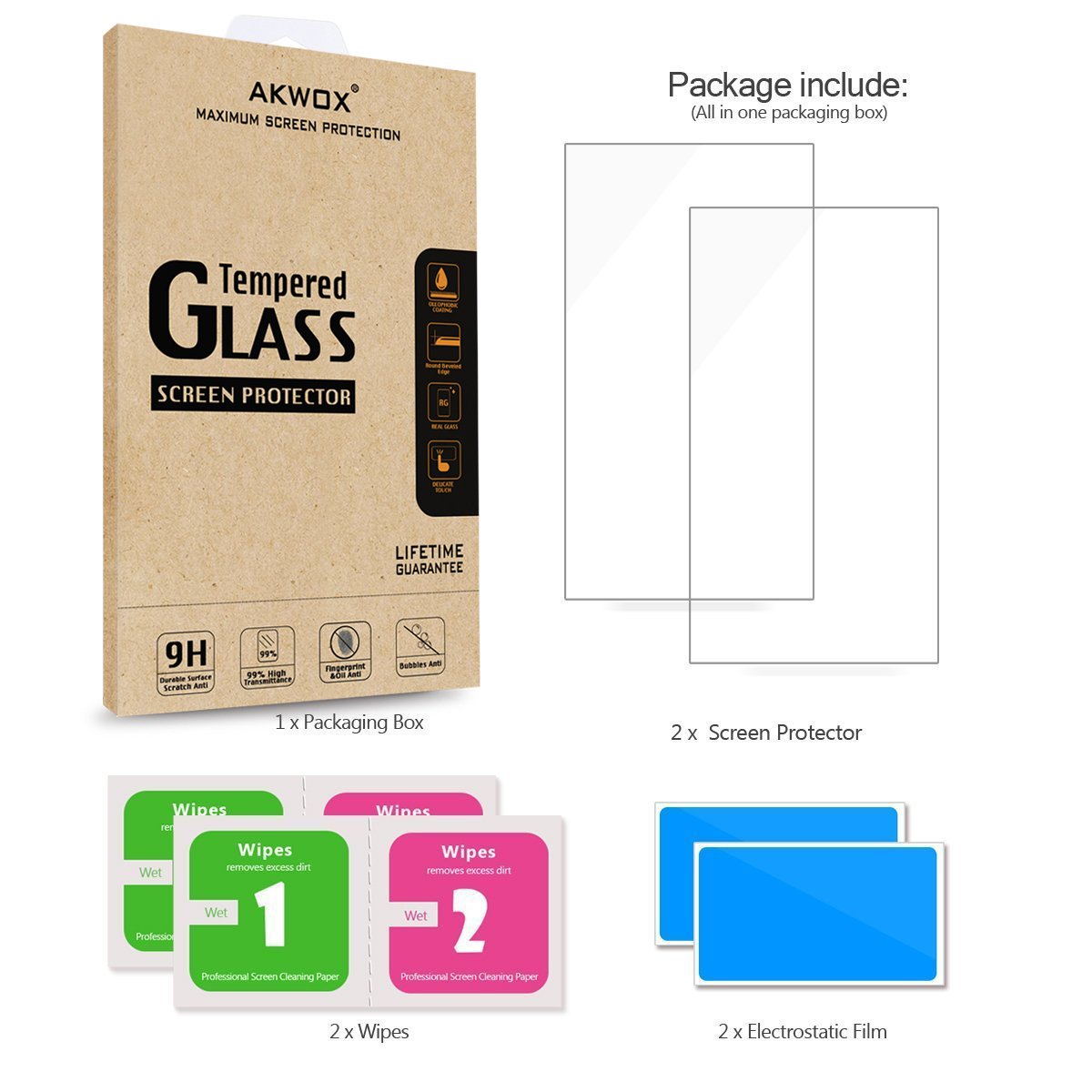 Premium 2-Pack Tempered Glass Screen Protector for Nintendo Wii U - 0.3mm Ultra-Thin 2.5D HD 9H Hardness Scratch-Resistant Screen Protector Film - Perfect for Gaming Protection & Long-Lasting Use