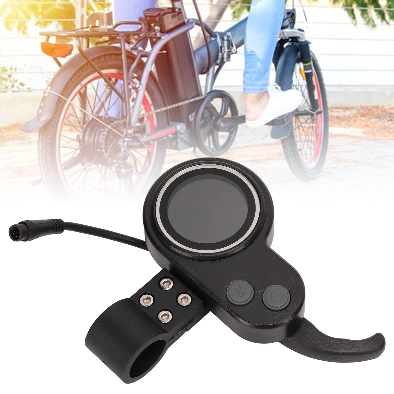 24V-60V Electric Scooter Thumb Throttle Controller with LCD Speedometer Display - 5 Pin Replacement Part for E-Scooters - Perfect for Commuting & Urban Travel