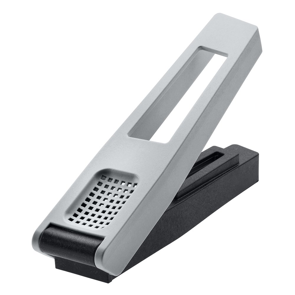 Premium Stainless Steel Garlic Press - Easy Squeeze & Clean, Rust-Proof, Heavy Duty - Perfect for Cooking, Grilling, and Meal Prep - Red