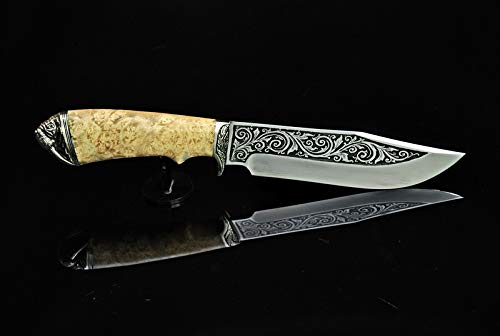 Custom Handmade Stainless Steel Author's Knife with Leather Sheath - Perfect for Hunting, Camping & Kitchen Use | Durable Walrus Design for Outdoor Enthusiasts