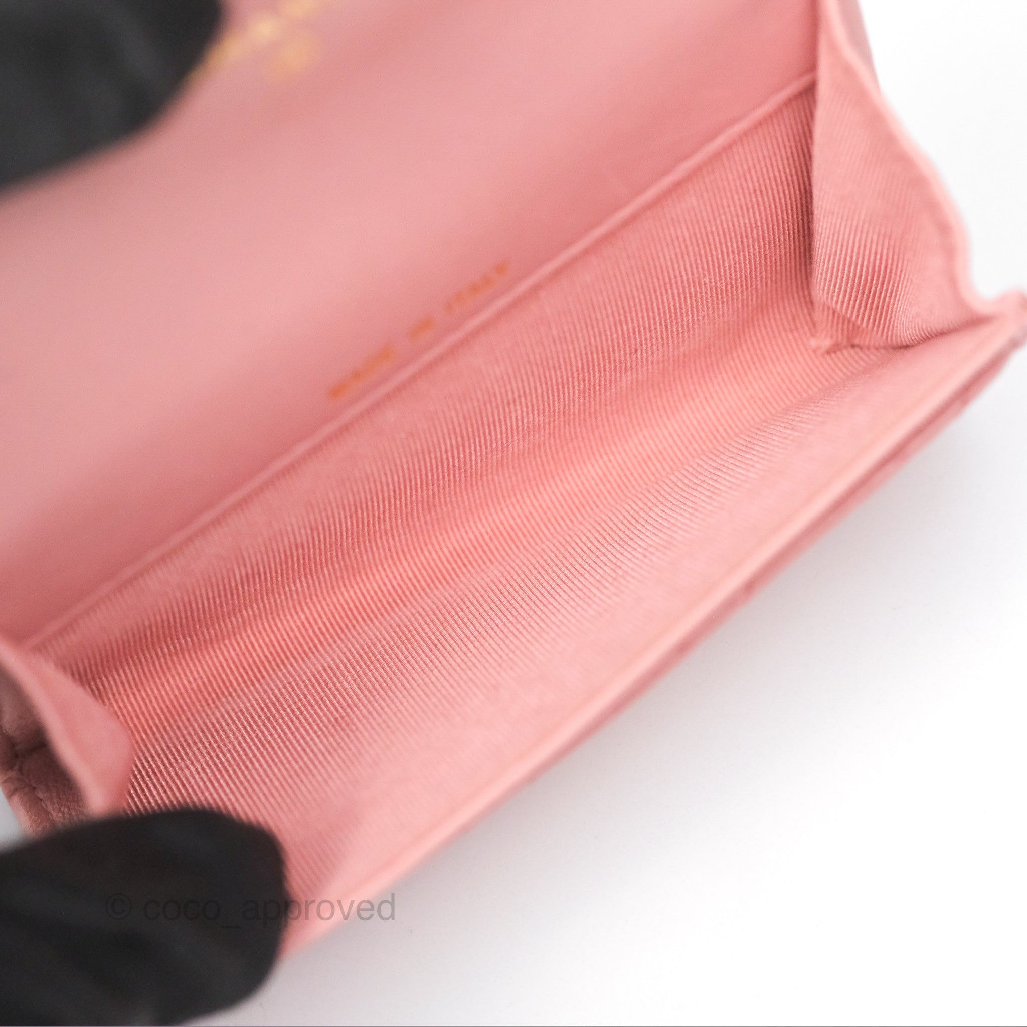 Chanel Classic Flap Card Holder in Pink Quilted Lambskin with Gold Hardware - Luxury Wallet for Women, Perfect for Everyday Use & Special Occasions