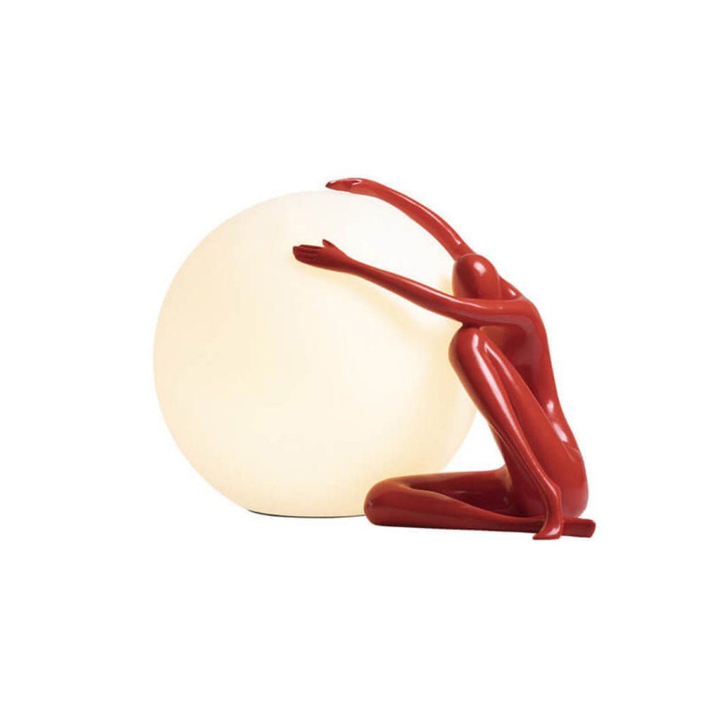 Humanoid Ball Holding Table Lamp - Modern LED Desk Light for Home Office, Bedroom & Study Room Decor - Perfect for Reading, Working & Relaxing