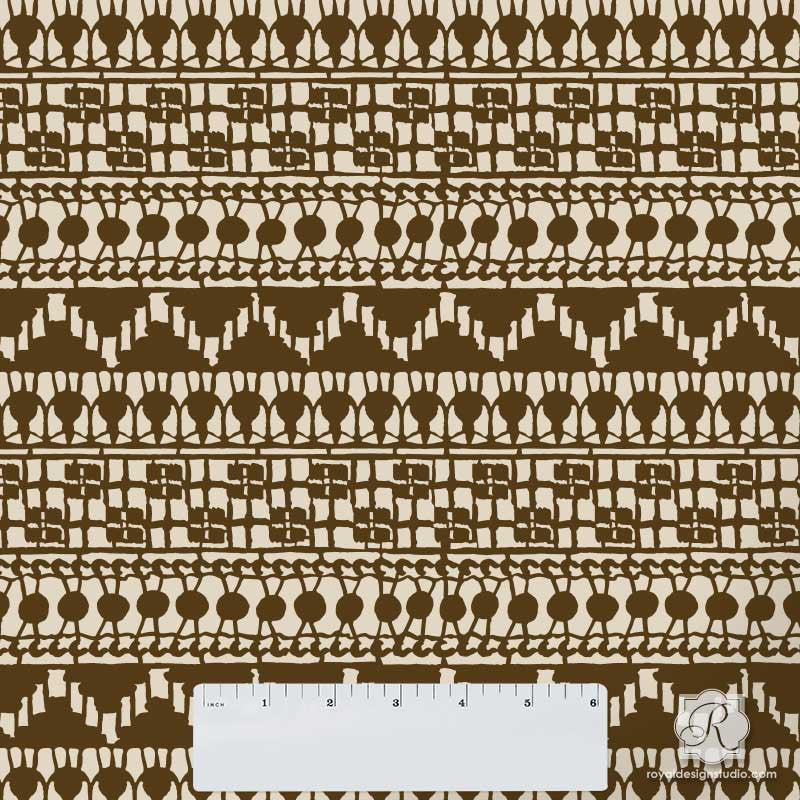 Primitivo Lace Craft Stencil - Reusable DIY Scrapbooking Templates for Card Making, Wedding Invitations & Home Decor - Perfect for Paper Crafts, Fabric Painting and Mixed Media Projects