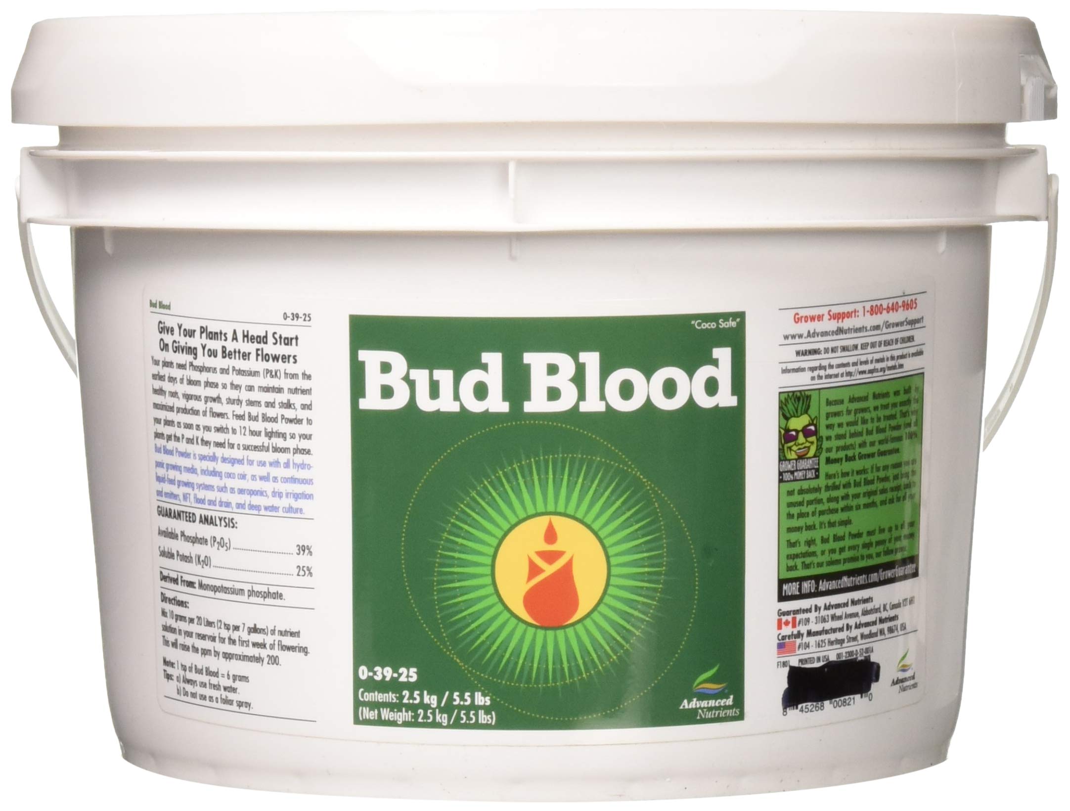 Advanced Nutrients Bud Blood Powder 2.5kg - Premium Bloom Booster for Bigger Yields | Ideal for Hydroponics & Soil Gardening