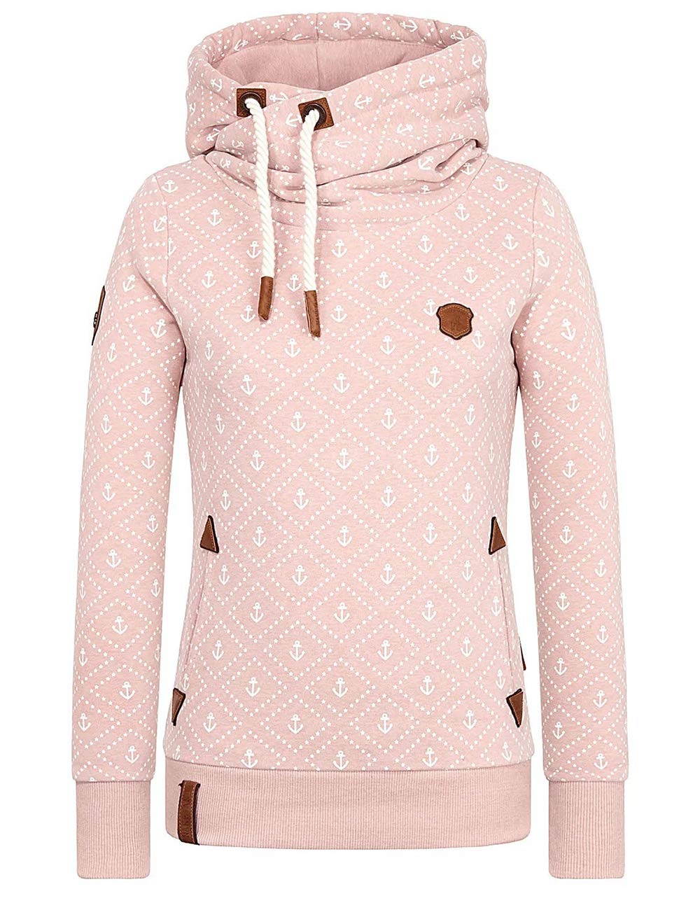Sexyshine Women's Long Sleeve Color Block Hoodie - Striped Pullover Sweatshirt with Funnel Neck | Casual Fall Winter Fashion for Streetwear & Outdoor Activities