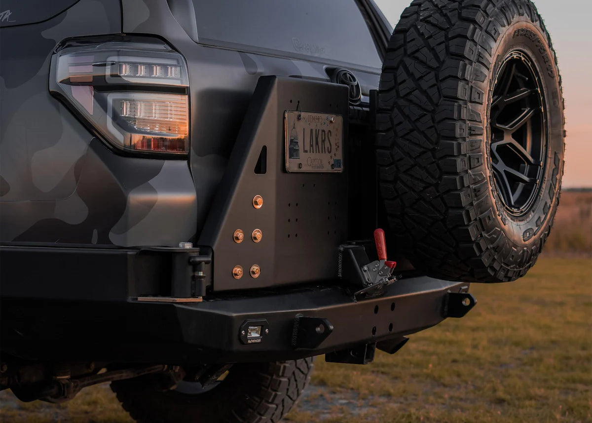 2010-2024 Toyota 4Runner Backwoods Adventure Mods Hi-Lite High Clearance Dual Swing Out Rear Bumper - Off-Road Bumper for Overlanding, Rock Crawling & Trail Adventures
