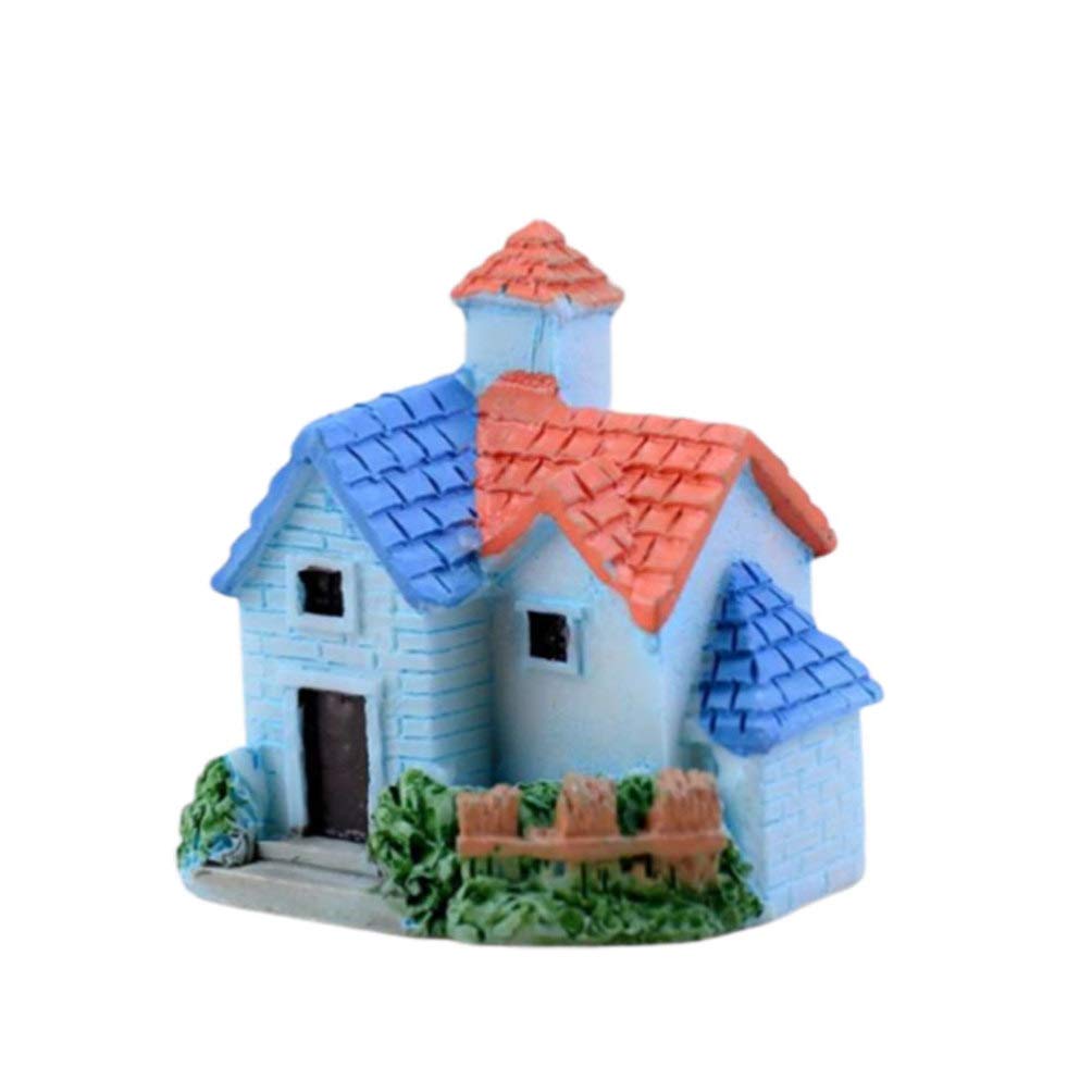 Miniature Landscape Decor - Mini House Floral Terrarium Accessories, Micro Landscape Model Figurines for Home, Office, Car & Succulent Plant Displays | Perfect for DIY Crafts, Fairy Gardens, and Tabletop Displays