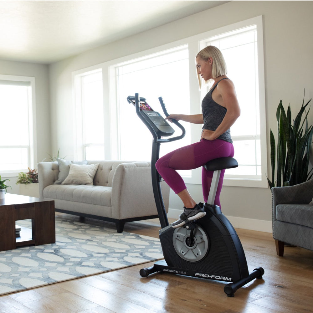 ProForm Cadence U2.9 Indoor Cycling Bike - Stationary Exercise Bike for Home Gym, Cardio Workout & Weight Loss - Perfect for Small Spaces & Apartment Fitness