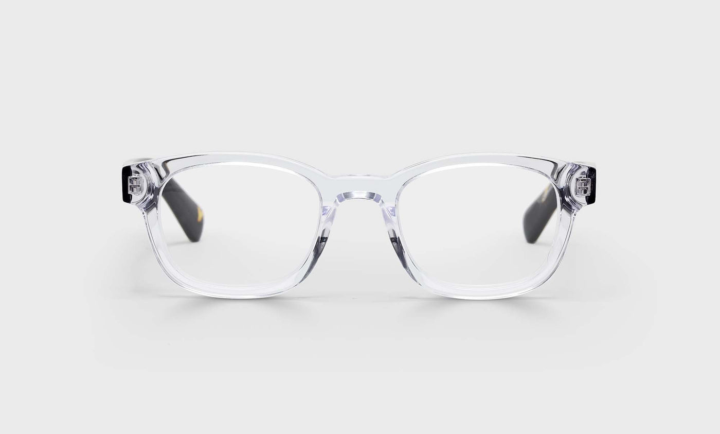 Biff Narrow Color 20 Eyeglass Frames - Crystal Clear Front with Demi Tortoise Temples | Lightweight & Stylish Eyewear for Women & Men | Perfect for Reading, Work & Fashion Accessories