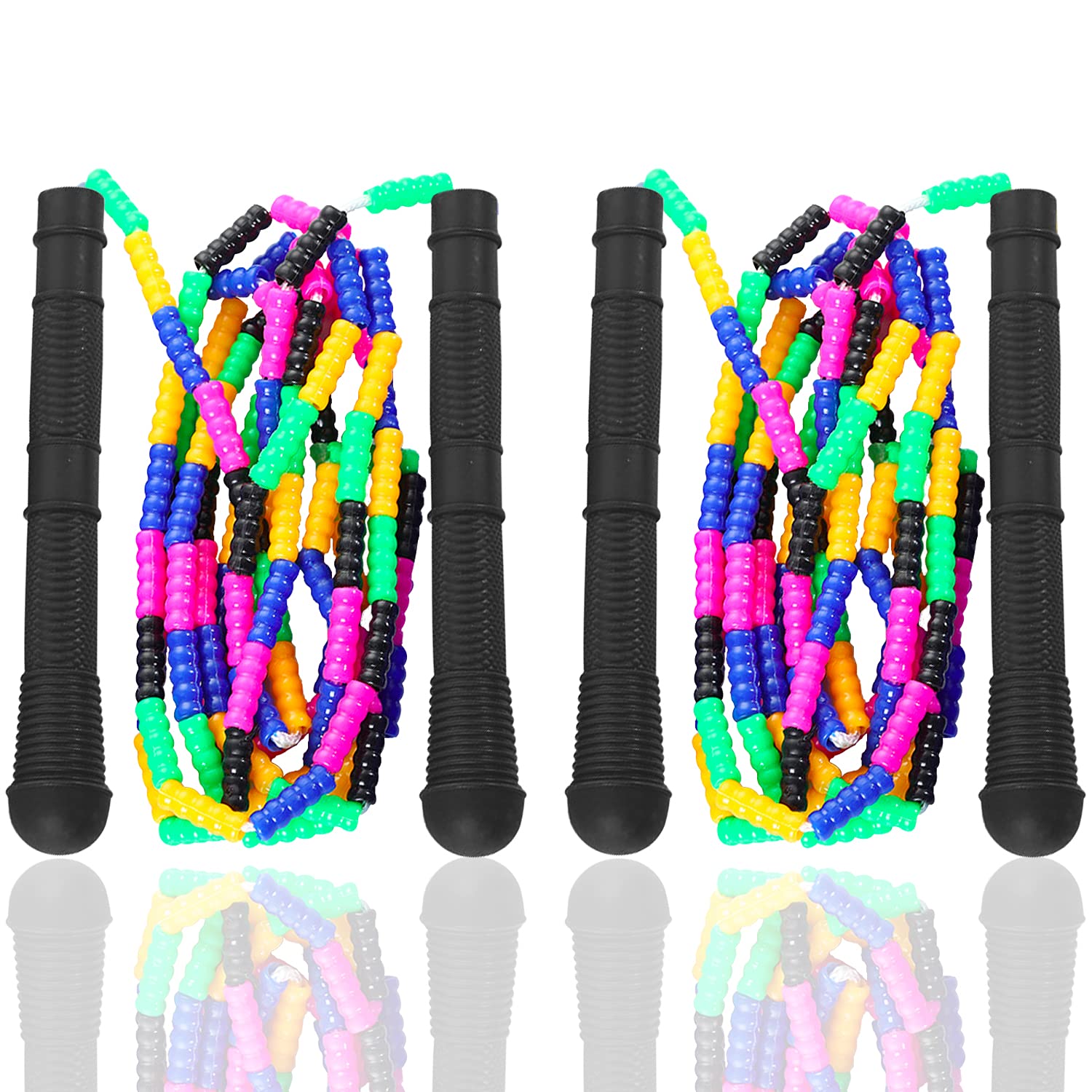 Rocutus 2 Pack 9.2 FT Long Jump Rope - Dutch Style Fitness Skipping Rope for Workouts, Games & Group Activities | Tangle-Free Design for Kids & Adults | Perfect for Gym, School & Outdoor Exercise