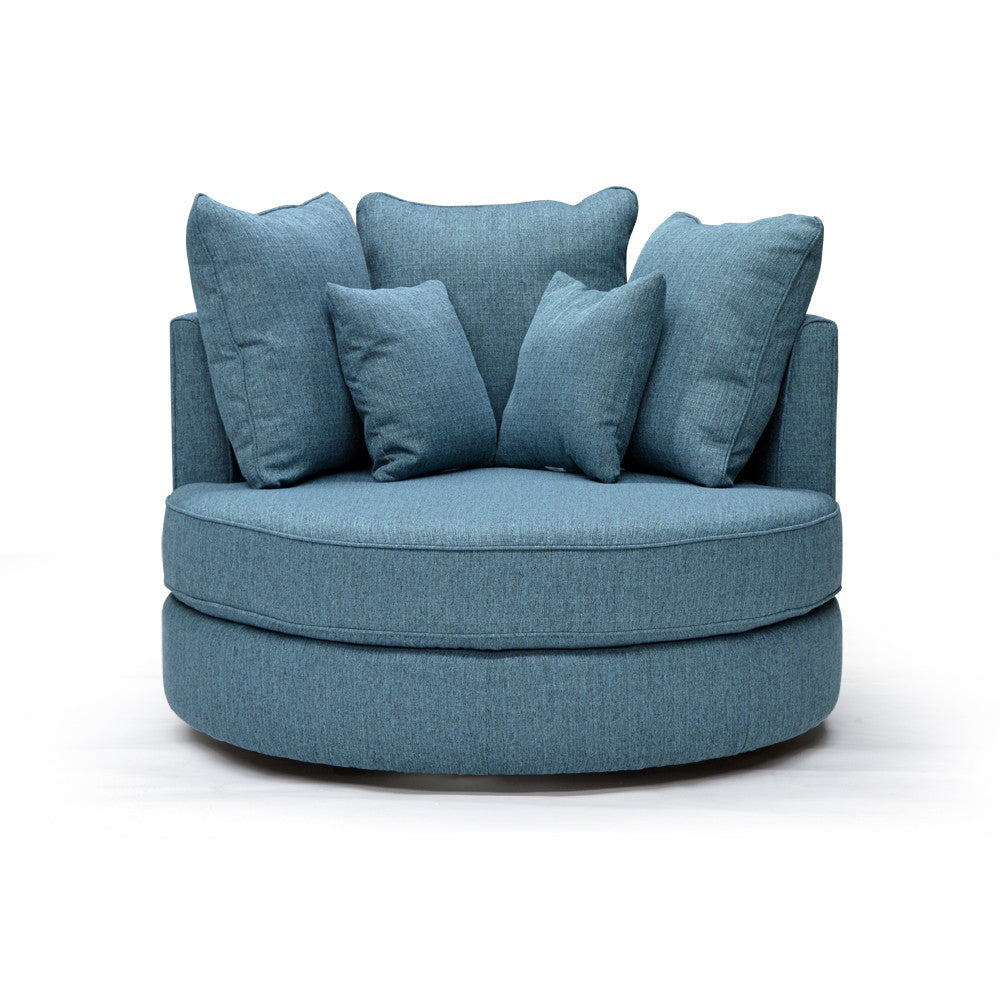 Stylish Round Accent Chair - Sutton Modern Lounge Chair for Living Room, Bedroom & Office Decor | Comfortable Seating for Small Spaces