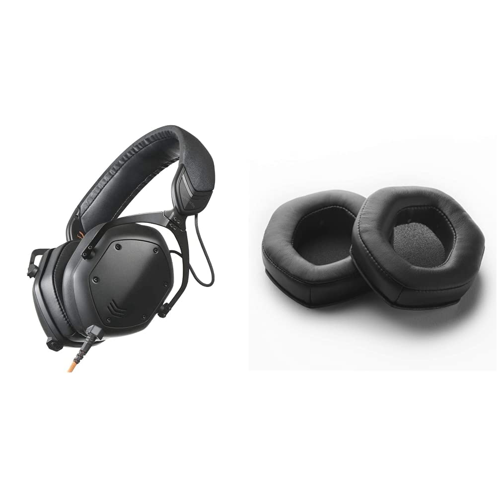 V-MODA Crossfade M-100 Professional Over-Ear Headphones with XL Memory Cushions - Matte Black - Studio Monitoring & DJ Headphones for Music Production, Gaming & Travel