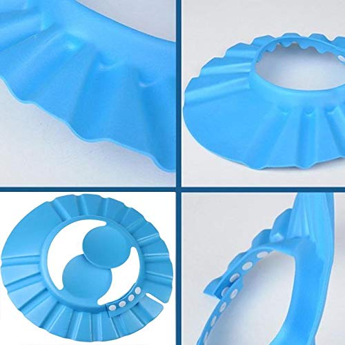 Adjustable Baby Shower Cap for Safe Hair Washing - Soft Bathing Hat with Eye & Ear Protection, Leaves Design for Infants & Toddlers - Perfect for Bath Time, Swimming, and Sensitive Skin Care