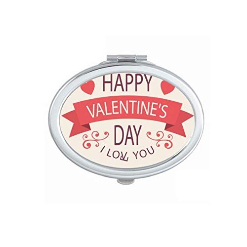 DIYthinker Portable Folding Double-Sided Makeup Mirror - Perfect for Valentine's Day Gifts, Travel & Home Vanity | Love You Theme Design