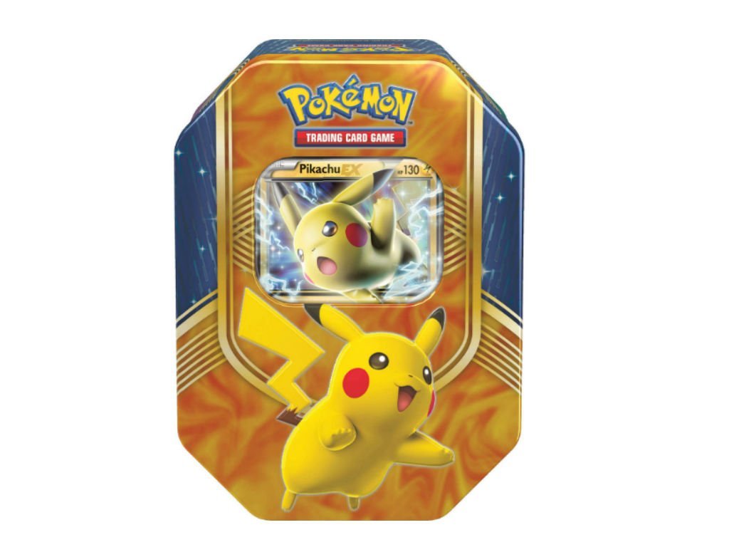 Pokemon TCG: Fall Battle Heart Tin Pikachu EX - Collectible Trading Card Game Set for Battles & Gifts | Perfect for Tournaments, Game Nights & Pokemon Fans