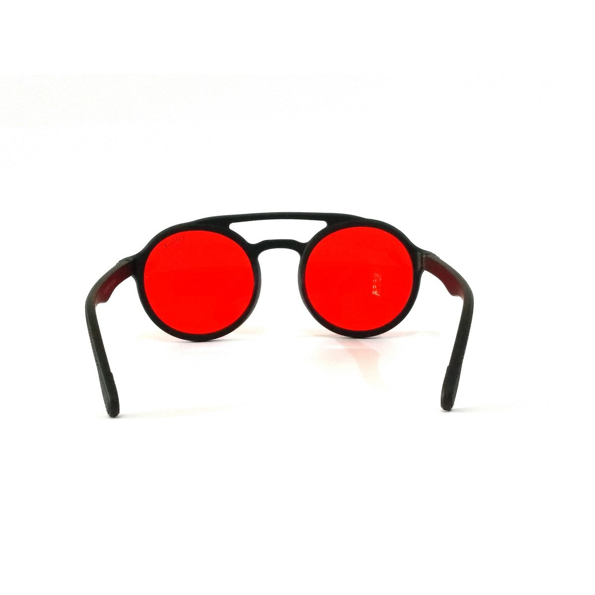 Stylish Red Lens Round Sunglasses for Men & Women - UV Protection Fashion Accessories for Beach, Driving & Outdoor Activities