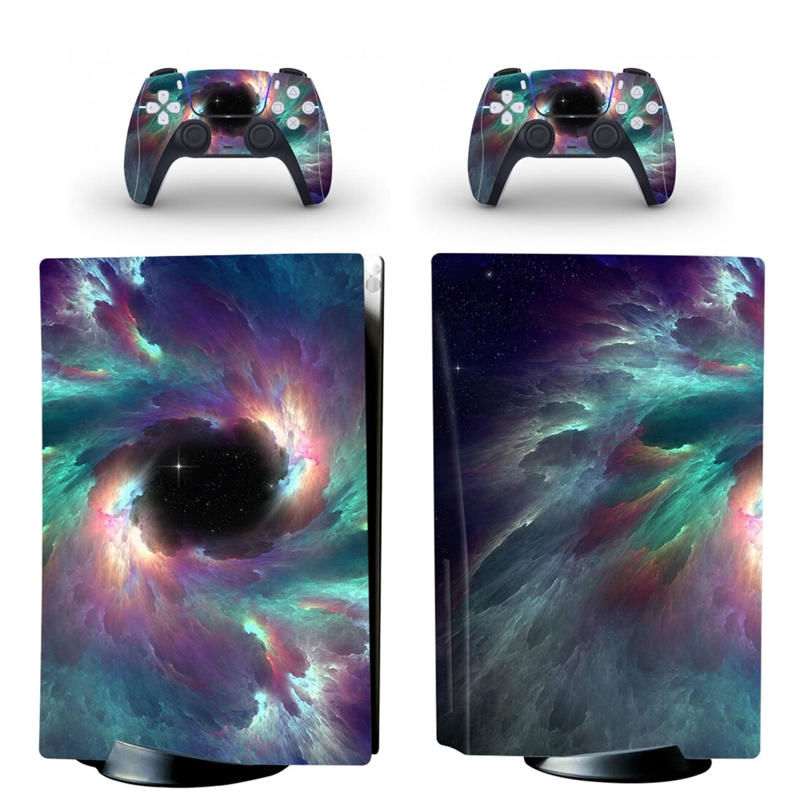 Anime Console Skin Decal for PS5 Disk Edition with 2 Controller Vinyl Protectors - Scratch-Resistant, Bubble-Free, Anti-Scratch Protection - Perfect for Gaming Setups & Anime Fans