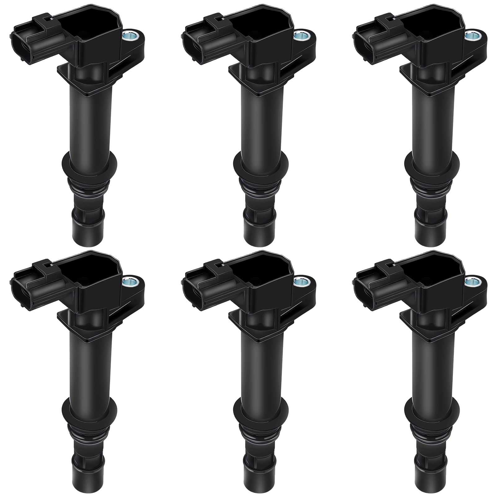 DRIVESTAR 6 Pack UF270 Ignition Coil Pack Compatible with 2005-2008 Jeep Grand Cherokee, 2006-2008 Commander, 2002-2008 Liberty, 2006-2009 Mitsubishi Raider 3.7L V6 - Replaces UF399 UF297 - High Performance Engine Ignition System for Smoother Acceleration & Fuel Efficiency