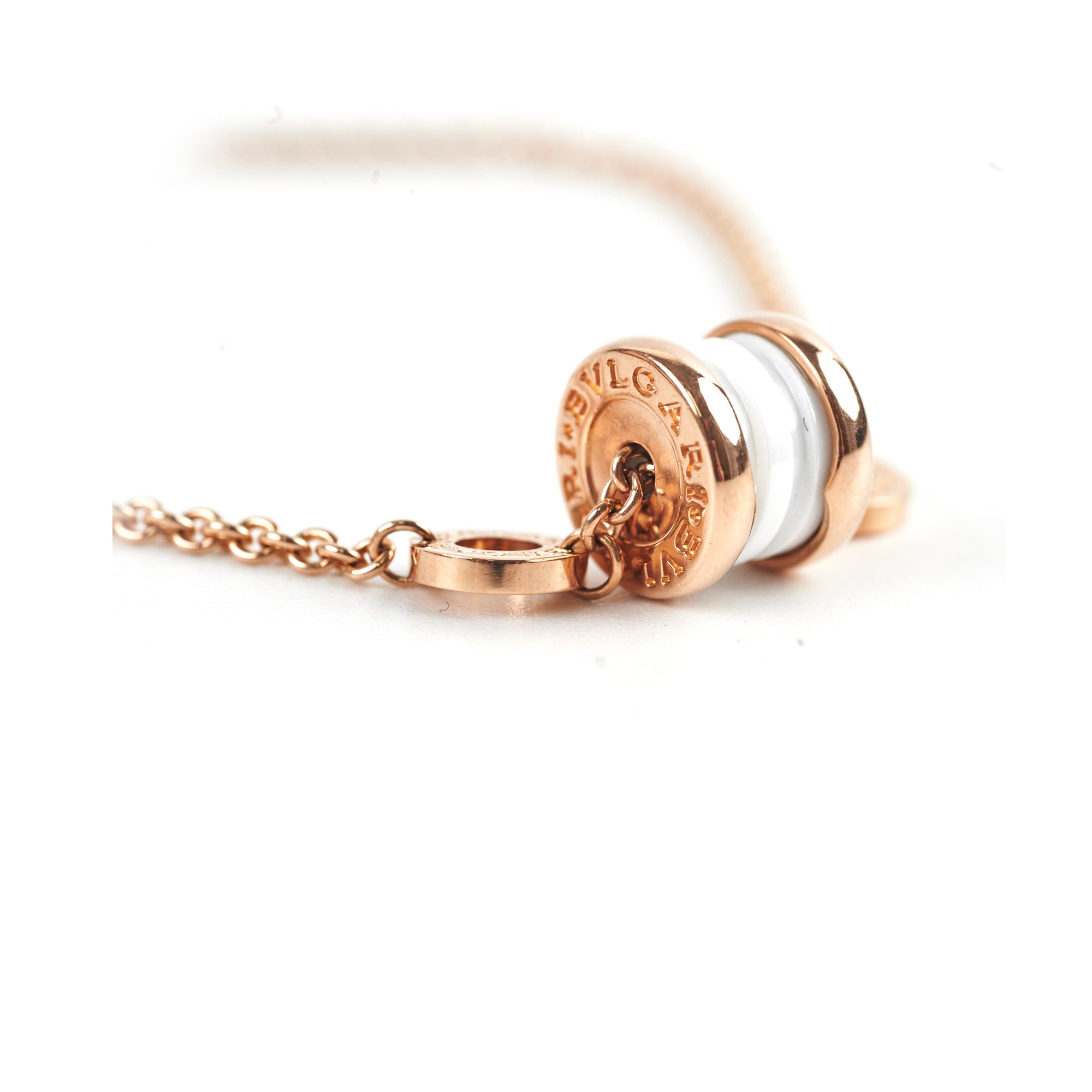 Bvlgari B.Zero1 18K Pink Gold & White Ceramic Bracelet for Women - Luxury Italian Jewelry Gift for Anniversary, Valentine's Day & Special Occasions