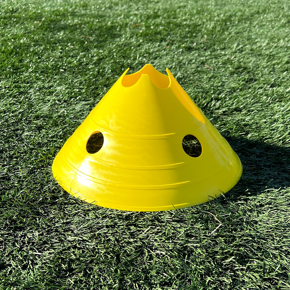 FC 6 Pro Cone - High Visibility Safety Cone, Bright Yellow Traffic Cone for Construction, Parking, Road Work & Event Safety - Durable PVC Material with Reflective Strips