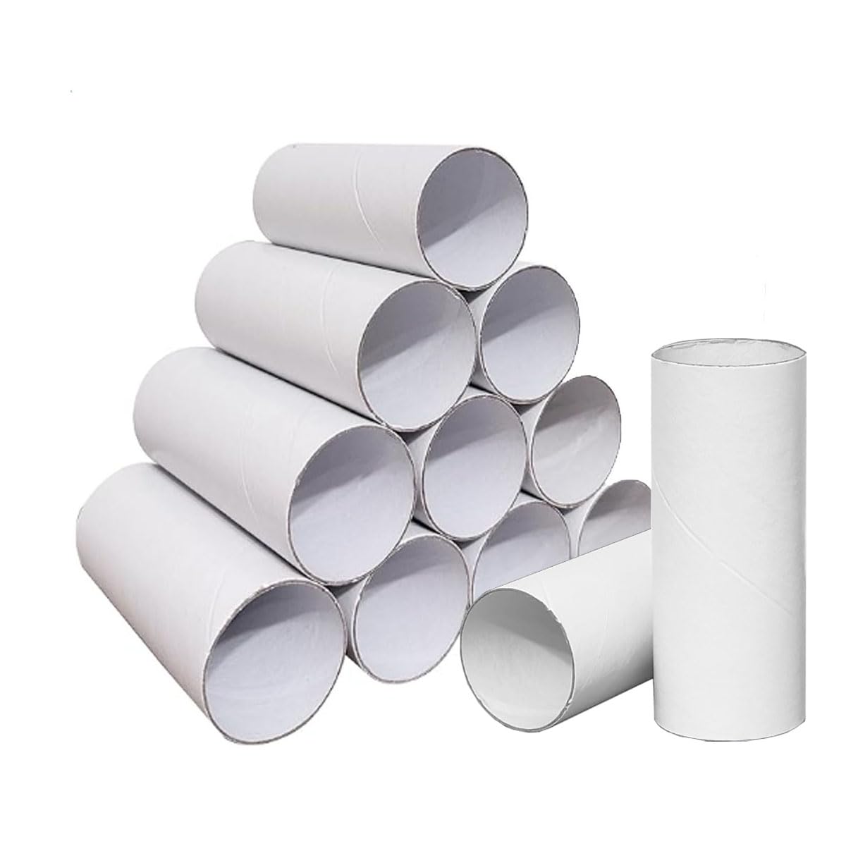 24 Pack White Cardboard Tubes for Crafts - 1.57