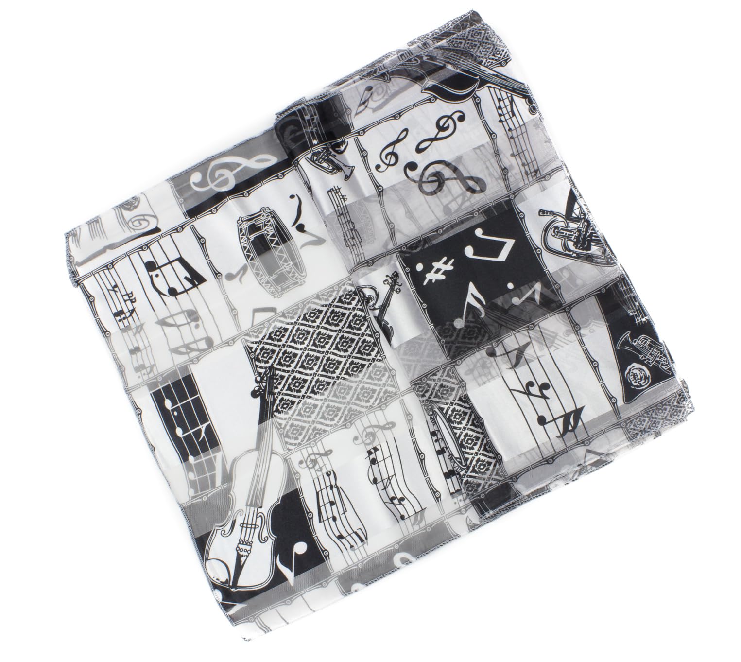 Mytoptrendz® - Lightweight Soft Silky Music Note Printed Scarf for Women - Fashionable Neck Wrap in Various Colors - Perfect for Concerts, Gifts, and Everyday Style