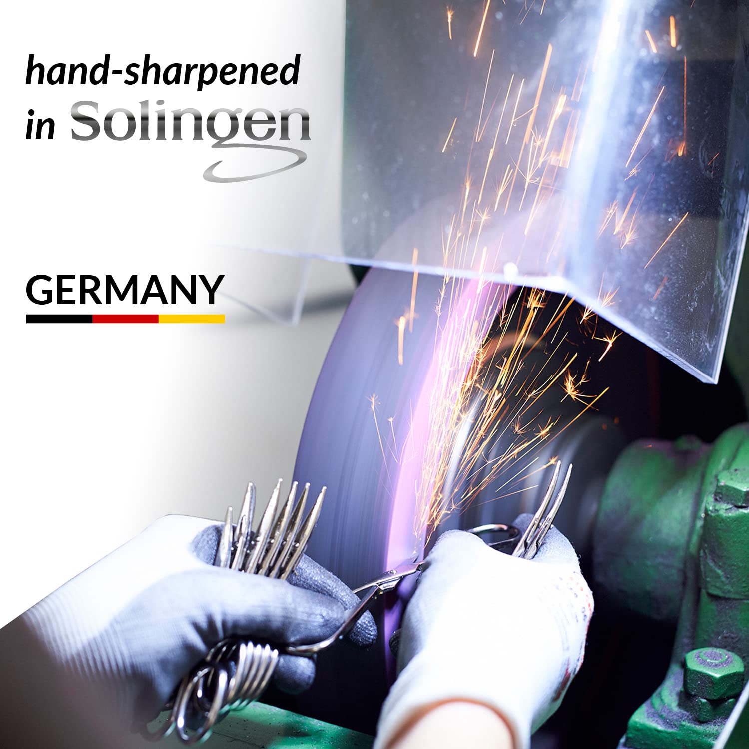 Premium Solingen Germany Manicure & Pedicure Set for Women & Men - Professional Nail Care Kit with Glass Nail File, Clippers & Grooming Tools - Perfect for Home Spa, Travel & Gift Giving