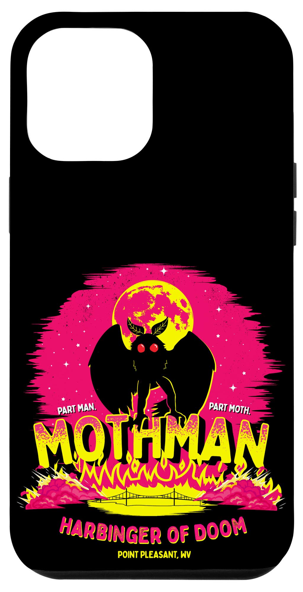 iPhone 12 Pro Max Case - Funny Cryptid Mothman Design | Perfect Gift for Paranormal Enthusiasts | Protective Phone Cover for Everyday Use & Unique Style Statement