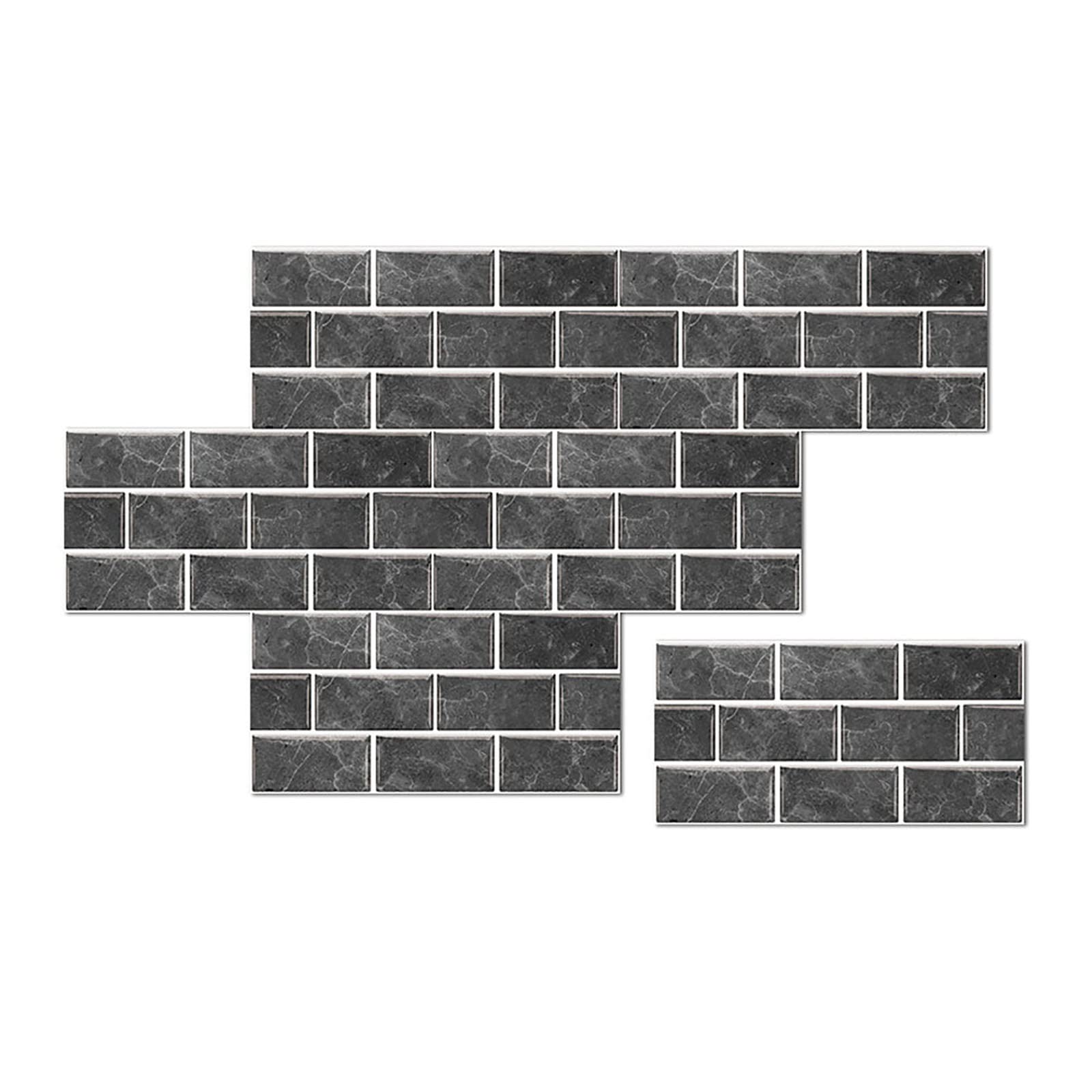 Modern Self-Adhesive PVC Wall Tile Stickers - Waterproof Peel & Stick Wall Decor for Living Room, Dining Room, Bedroom - Easy DIY Home Decoration & Renovation Solution