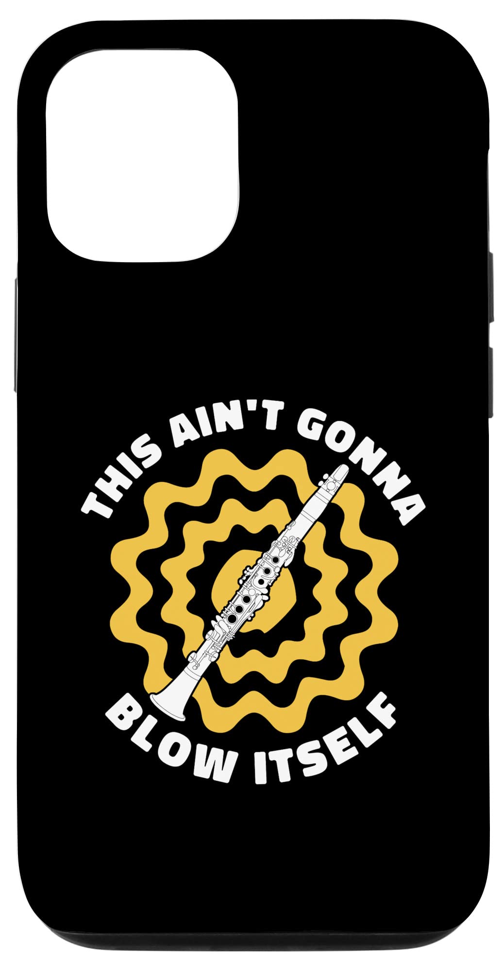 iPhone 12/12 Pro Funny Marching Band Clarinet Case - Durable Protective Phone Cover for Musicians & Band Students | Perfect for School Performances, Music Practice & Travel