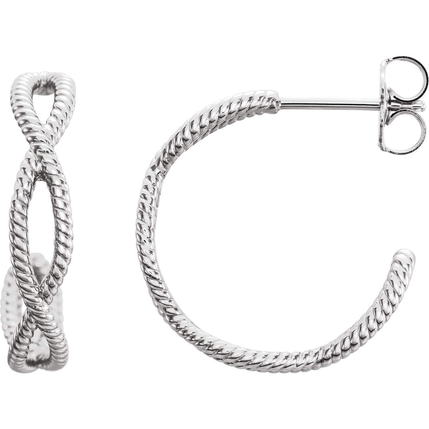 14K Gold, Sterling Silver & Platinum Rope Hoop Earrings for Women | Diamond2Deal Fine Jewelry | Perfect for Parties, Weddings & Everyday Wear