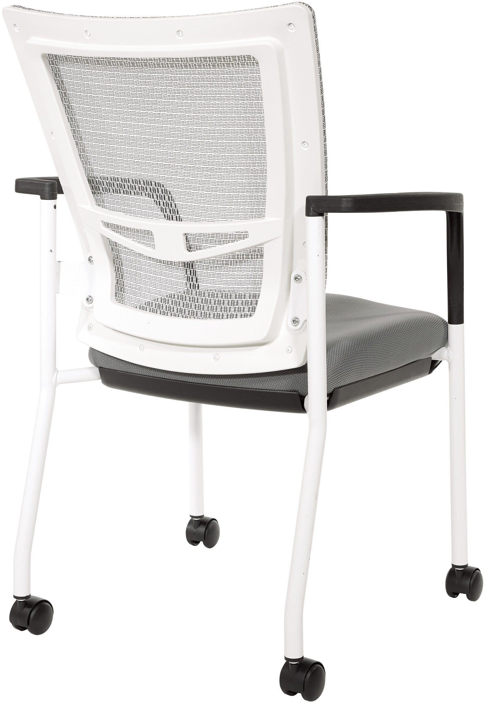 Office Star ProGrid® Mesh Back Visitor Chair with Casters - Ergonomic Office Guest Chair with Adjustable Height & Swivel Base [8840W] - Perfect for Reception Areas, Conference Rooms & Home Offices