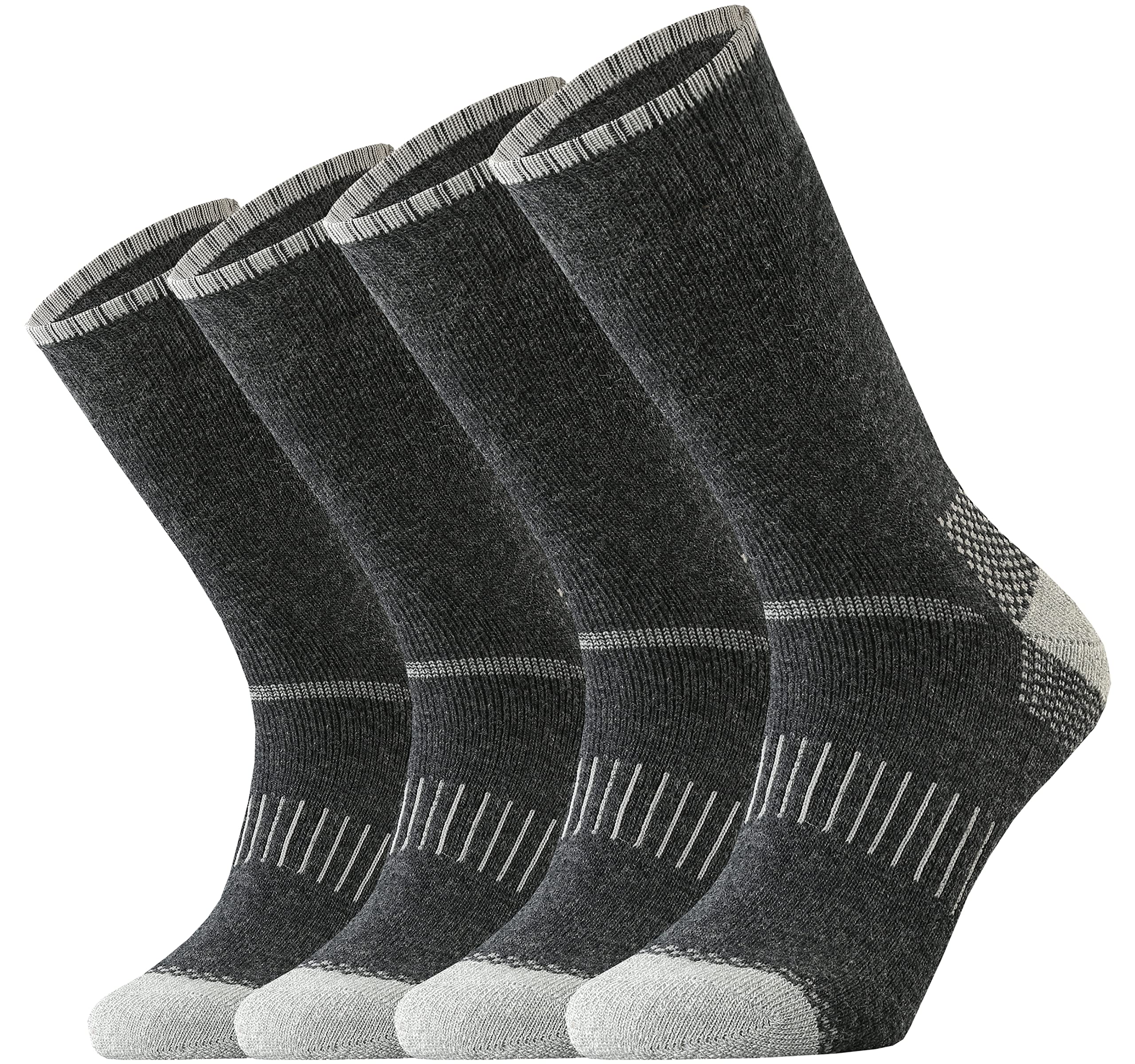 ONKE Merino Wool Cushion Crew Socks for Men - Moisture Wicking, Breathable & Soft Hiking Socks for Outdoor Activities, Running, and Daily Wear - Warm & Comfortable Performance Socks for Cold Weather