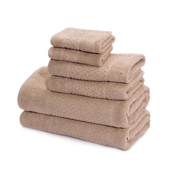 Premium 6-Piece Turkish Cotton Jacquard Bath Towel Set - Ultra Soft & Absorbent for Spa, Bathroom & Beach - Luxury Hotel Quality