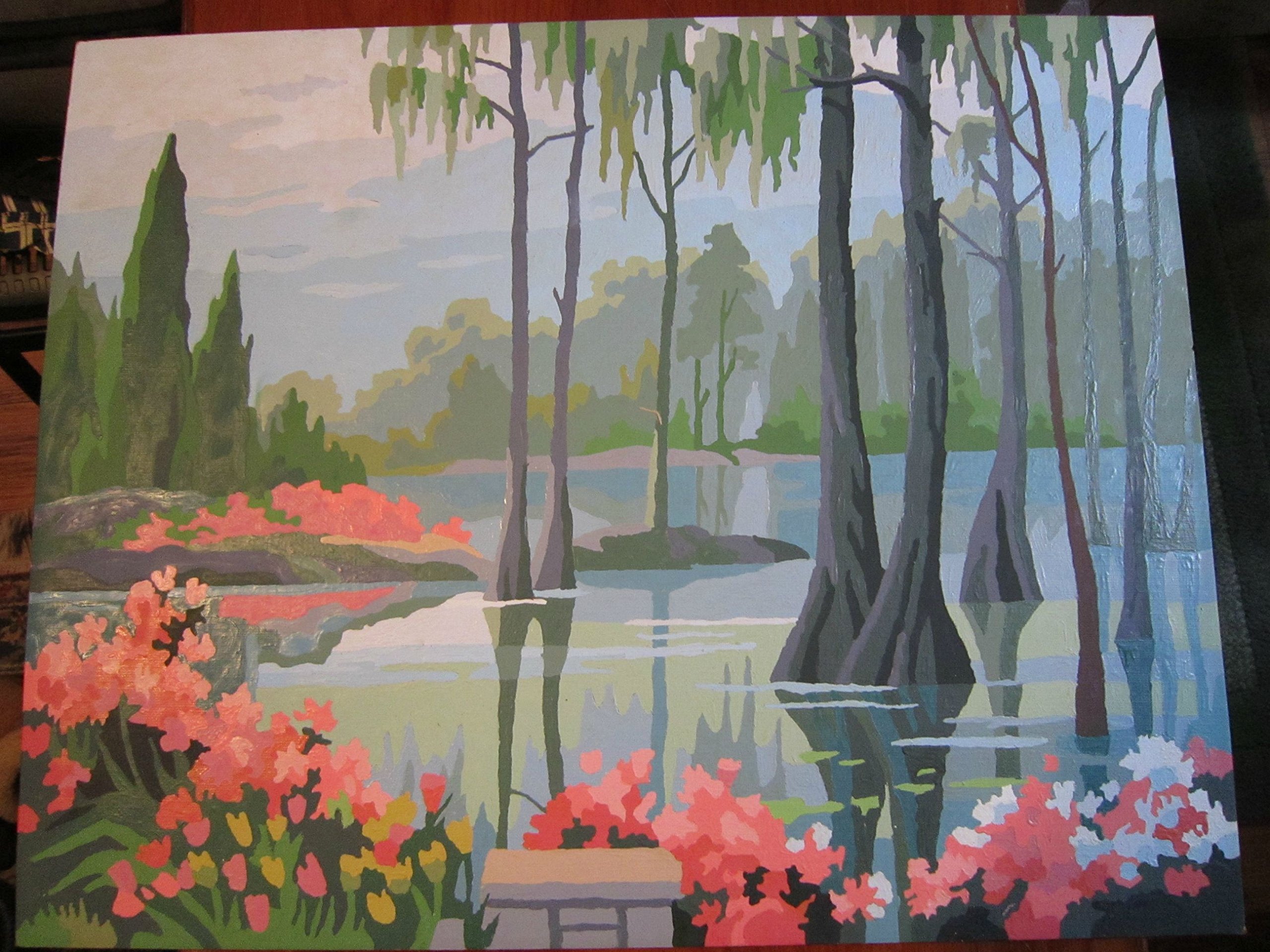 Beautiful Oil Painting of a Serene River Landscape - Handmade Artwork for Home & Office Decor | Perfect for Living Room, Bedroom, or Office Wall