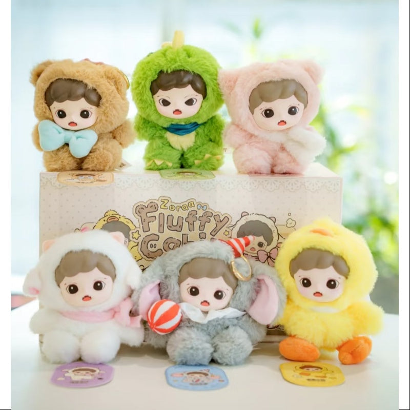 Baby Zoraa Fluffy Cabin Series Vinyl Plush Toy Set - Soft Cuddly Stuffed Animals for Kids, Nursery Decor & Gift Ideas | Perfect for Playtime, Bedroom Decor and Baby Showers