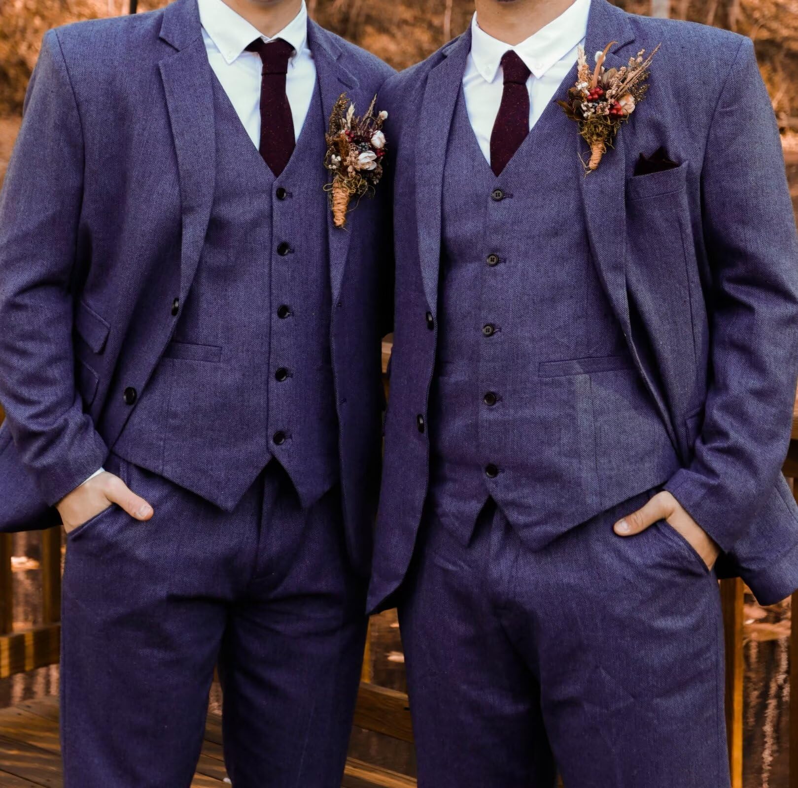 Premium 3-Piece Slim Fit Linen Suit for Men - Grey Wedding Groomsmen Suit with Notched Lapel (2024 Collection) | Formal Occasions, Business Meetings & Special Events