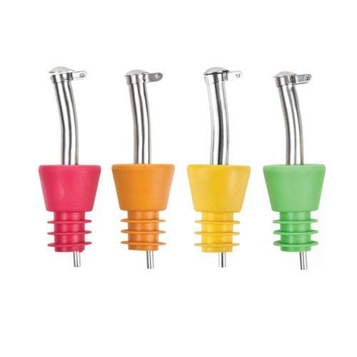 True Brands Premium Liquor Pourers - 2oz Stainless Steel Speed Pourers for Bars, Restaurants & Home Bartending - Perfect for Whiskey, Vodka, Tequila & Cocktail Making