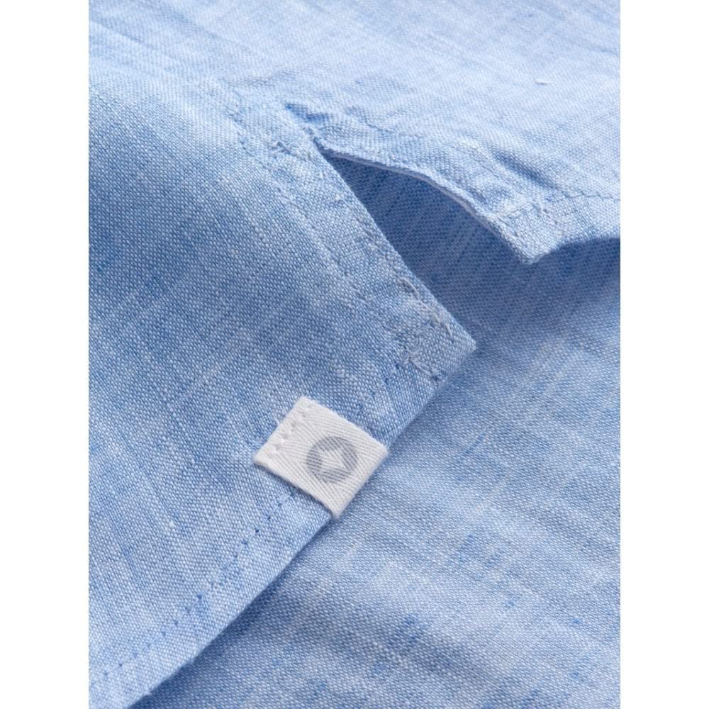 Premium Monaco Linen Shirt for Men - Breathable Blue Button Down Shirt - Casual & Business Wear for Office, Travel & Summer Outfits